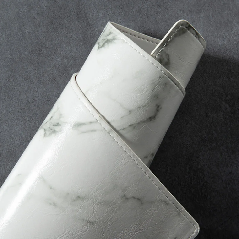 الفاخرة بو الجلود تحديد الموقع أسود أبيض الرخام نمط الجدول حصيرة العزل الحراري للماء المفارش عاء كوستر 45x32 سنتيمتر 1 قطعة