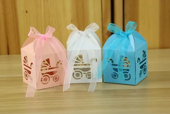 

creative hollow-carved cradle carriage candy bag DIY new marriage charm Shower Favor Candy Boxes Wedding Party Gift hold bag