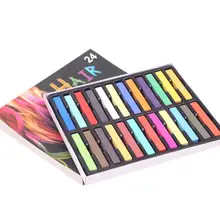 1 комплект 6/12/24/36 шт. одноразовые флуоресцентный мелки для волос Цвет ing стержень волос Цвет ing брусок мела(с cire Цвет cheveux пастельных krijt