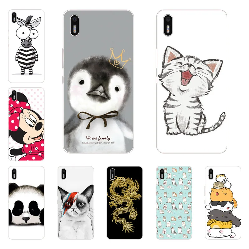 

for BQ Aquaris X5 case,Silicon Super cat Painting Soft TPU Back Cover for BQ X5 protect Phone shell