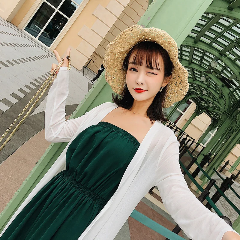 Womens Tops And Blouses Sun Protection Clothing Cardigan 2018 Spring Summer Long Coat Drop Shipping |