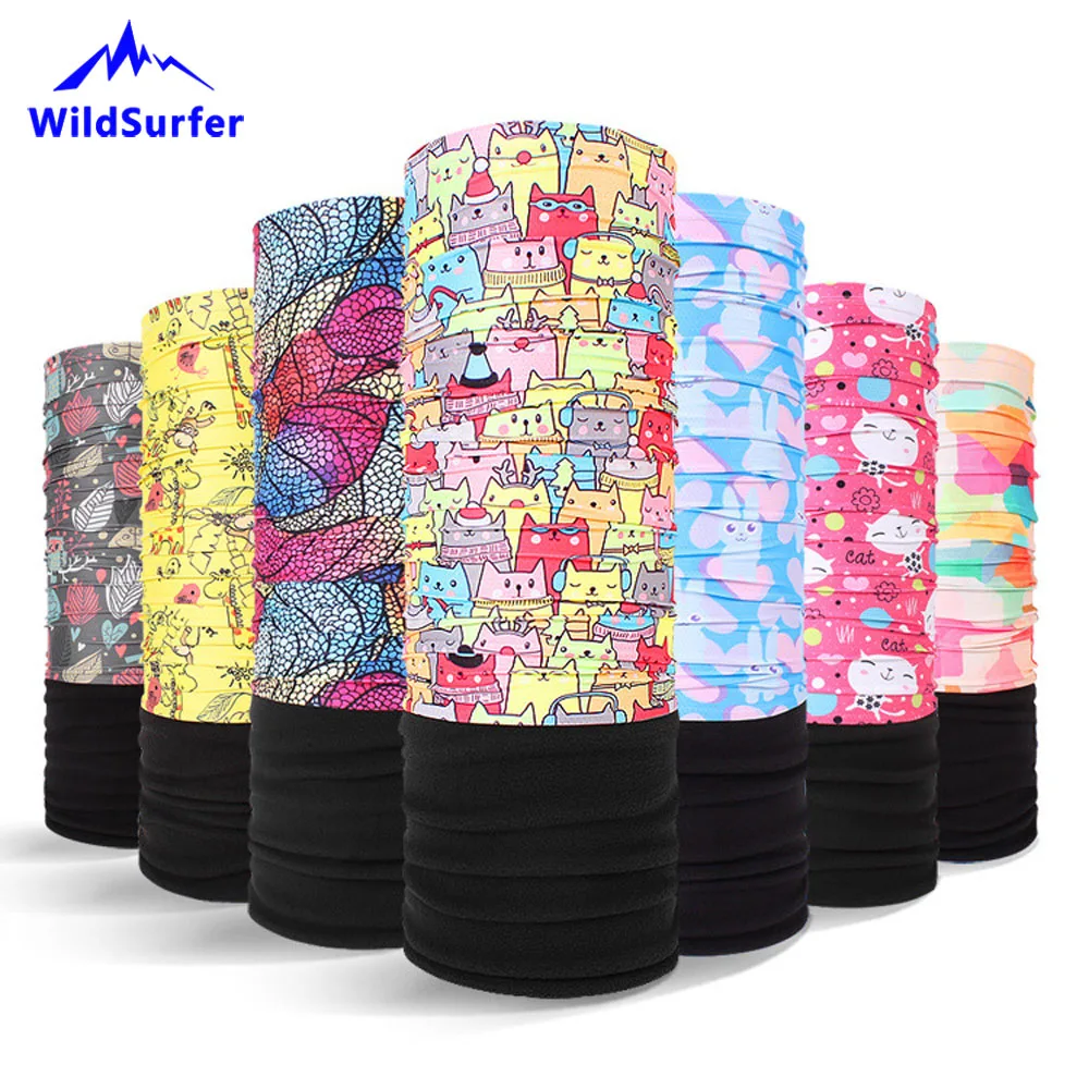 

WildSurfer Cartoon Magic Scarves No Pilling No Curling Breathable Kids Hiking Scarf Fishing Headwear Women Cycling Headband FJ27