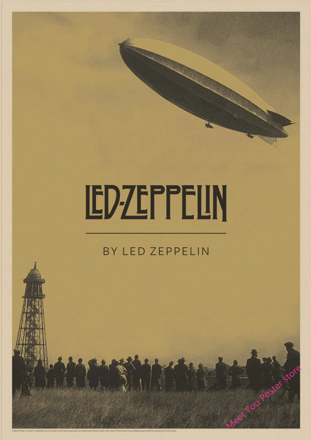 Led Zeppelin рок-музыка постеры для украшения дома Винтажный стиль Ретро Рок постеры настенные наклейки для дома Художественный бренд Декор для спальни A1