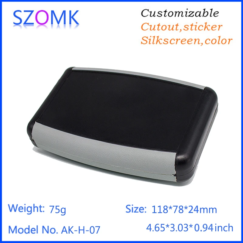 

4pcs szomk hot selling plastic box for electronics project case plastic handheld enclosure abs junction housing 118*79*24mm