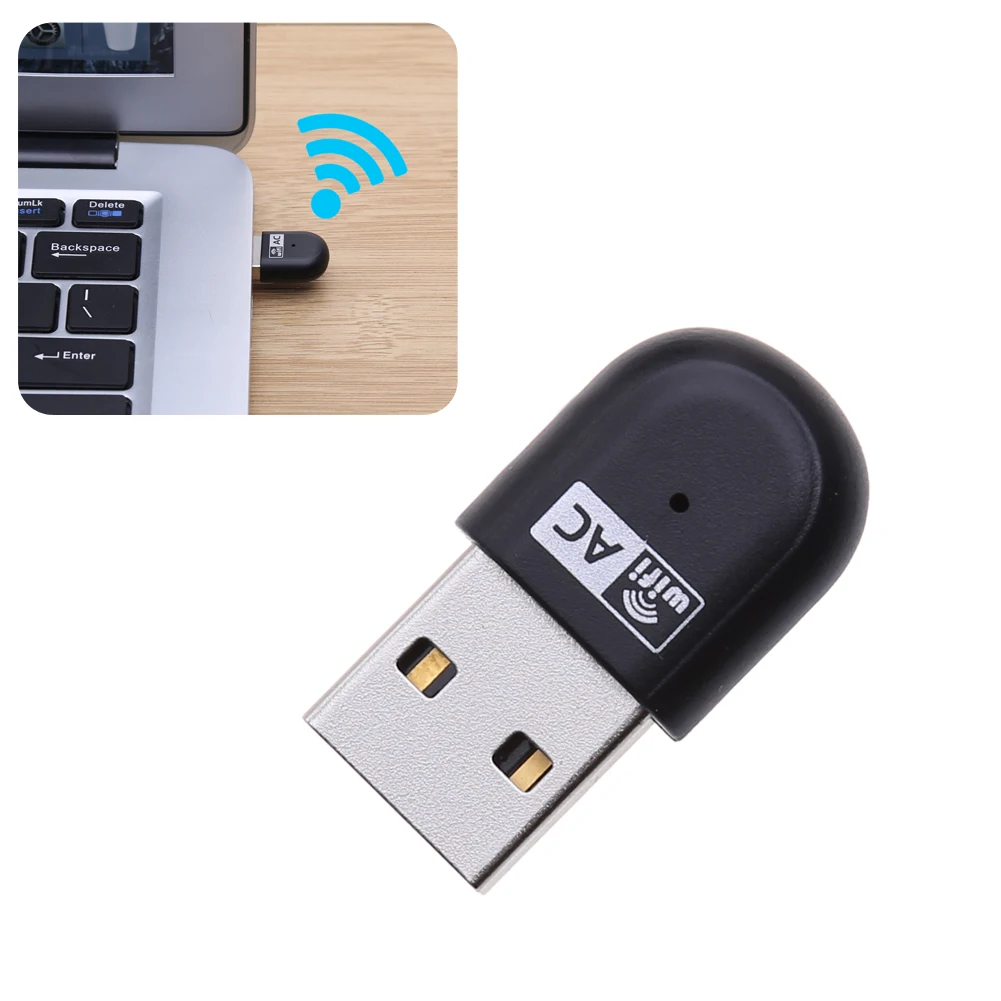 Mini AC600 Dual Band 2 4Ghz 5Ghz Wireless WiFi USB Adapter 150Mbps 433Mbps Wi fi Network