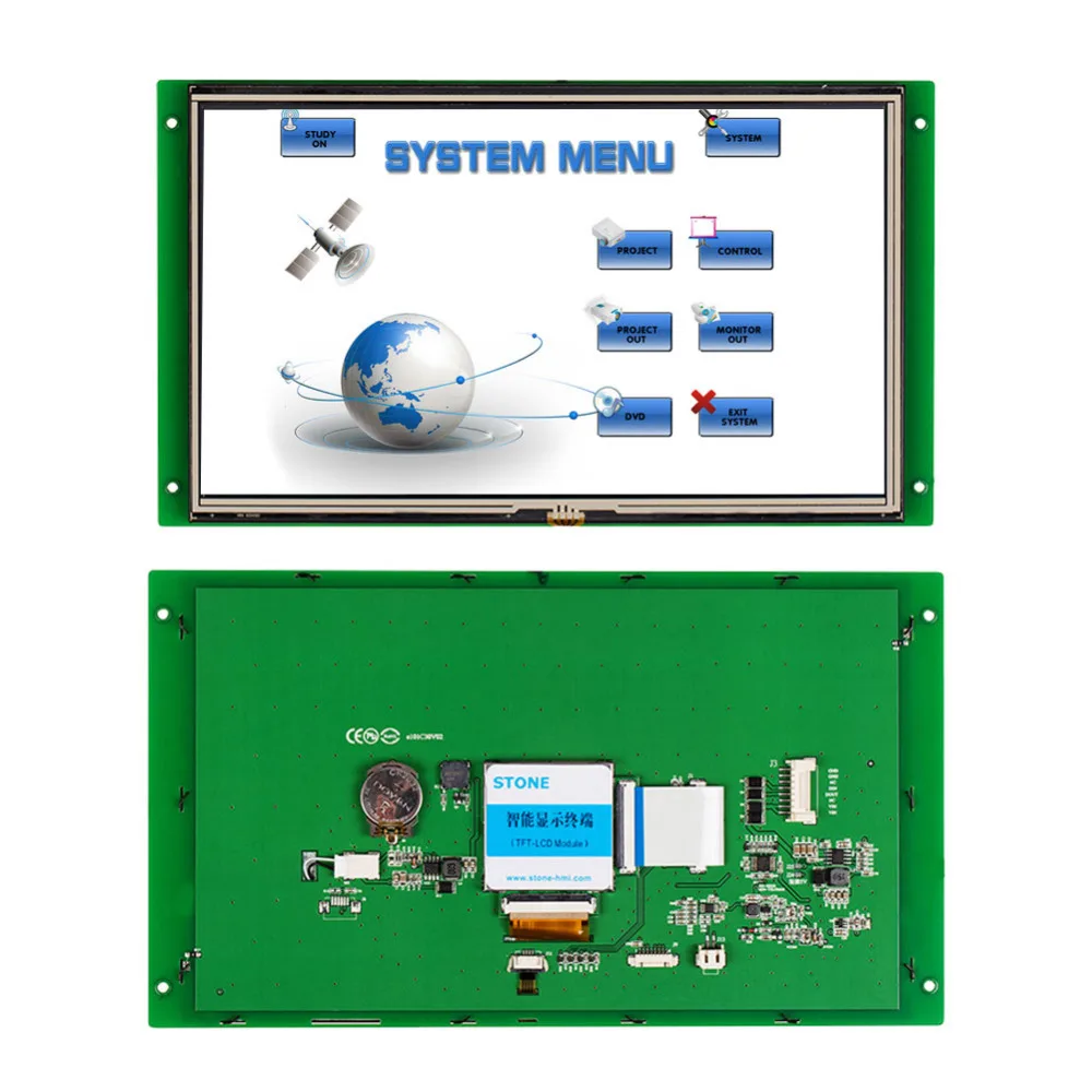 

TFT LCD display monitor module with touchscreen and serial UART interfaces