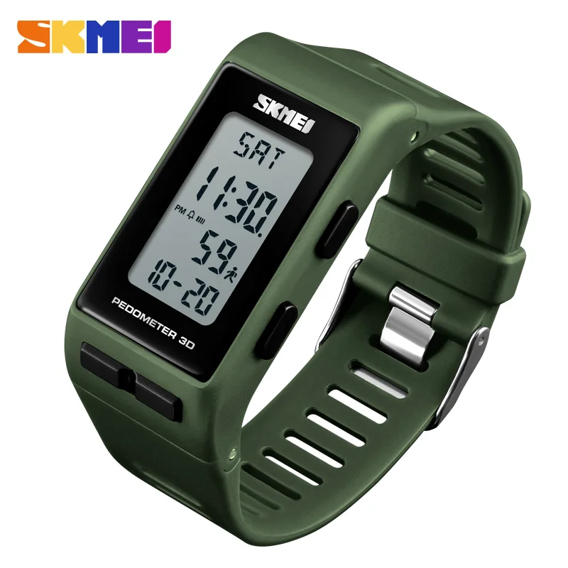 

SKMEI Mens Sports Watches Top Brand Luxury Pedometer Calorie Waterproof LED Digital Wrist Watch Clock For Men Women