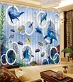 Unterwasser welt Fenster Blackout 3D Vorhänge wohnzimmer Büro Hotel Home Wand Dekorative 3d Stereoskopischen Cortinas-in Vorhänge aus Heim und Garten bei