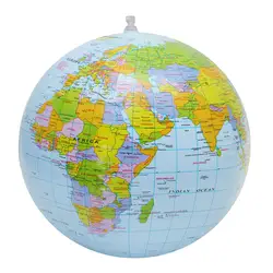 Новый 30 см надувные мира Земли океан карту шар География обучения Развивающие мяч Детская игрушка домашнего офиса украшения