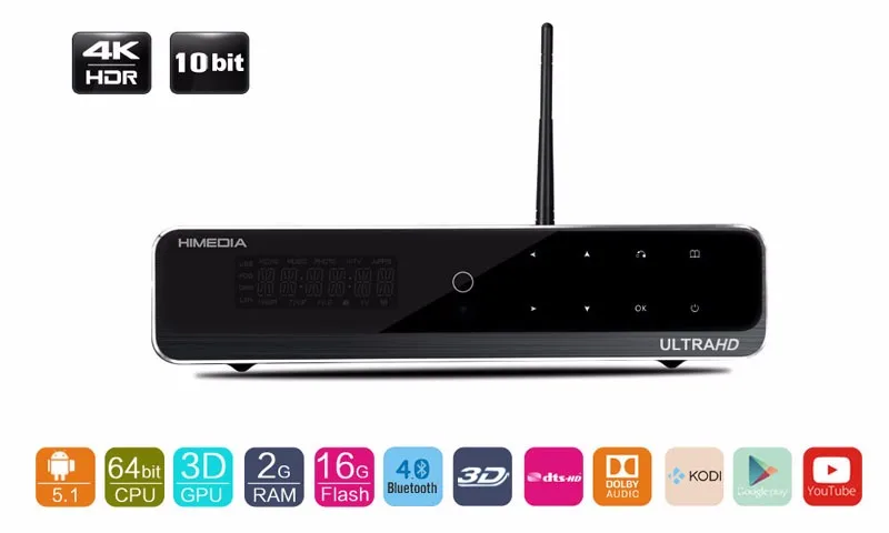 Clearance Himedia Q10 Pro 4K Android 7.1 TV Box 3D Smart Media Player Hi3798CV200 Quad Core Set Top Box Bluetooth Wifi TVbox Dolby 3