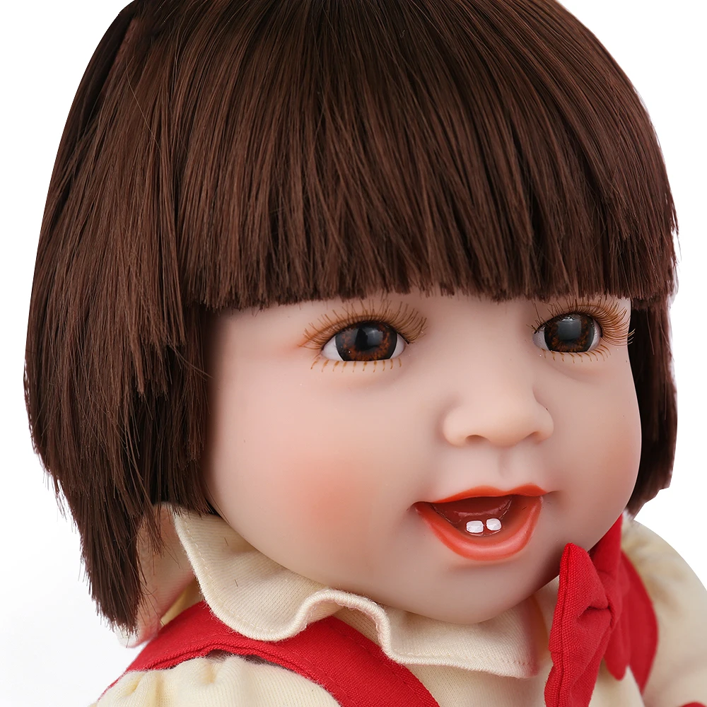 55CM bebes reborn doll silicone reborn baby dolls real short hair lol newborn doll girl princess babies doll toy kid gift alive