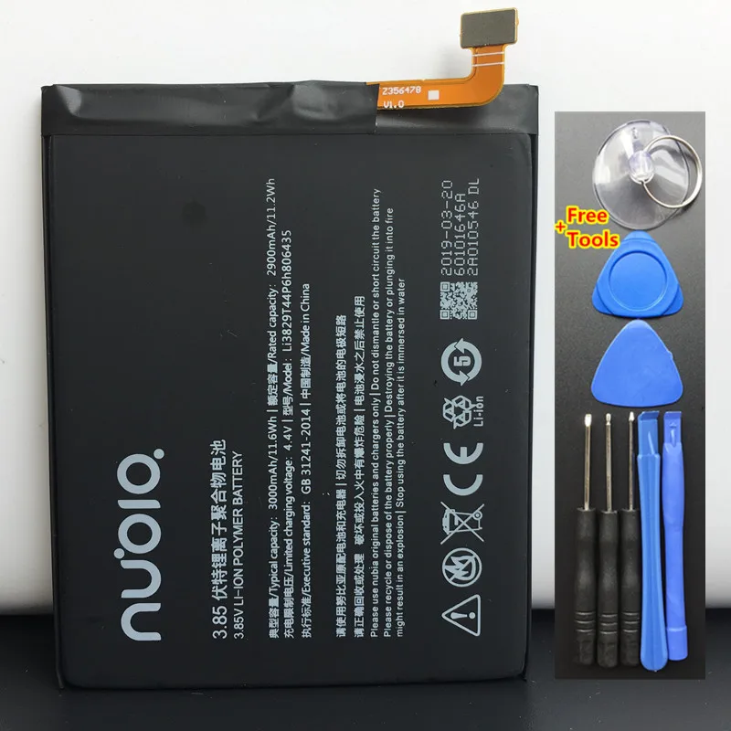 

New 3000mAh Replacement Battery For ZTE Nubia M2 Lite NX573J Battery Bateria Batterie Cell Mobile Phone Batteries+ Tools Gift