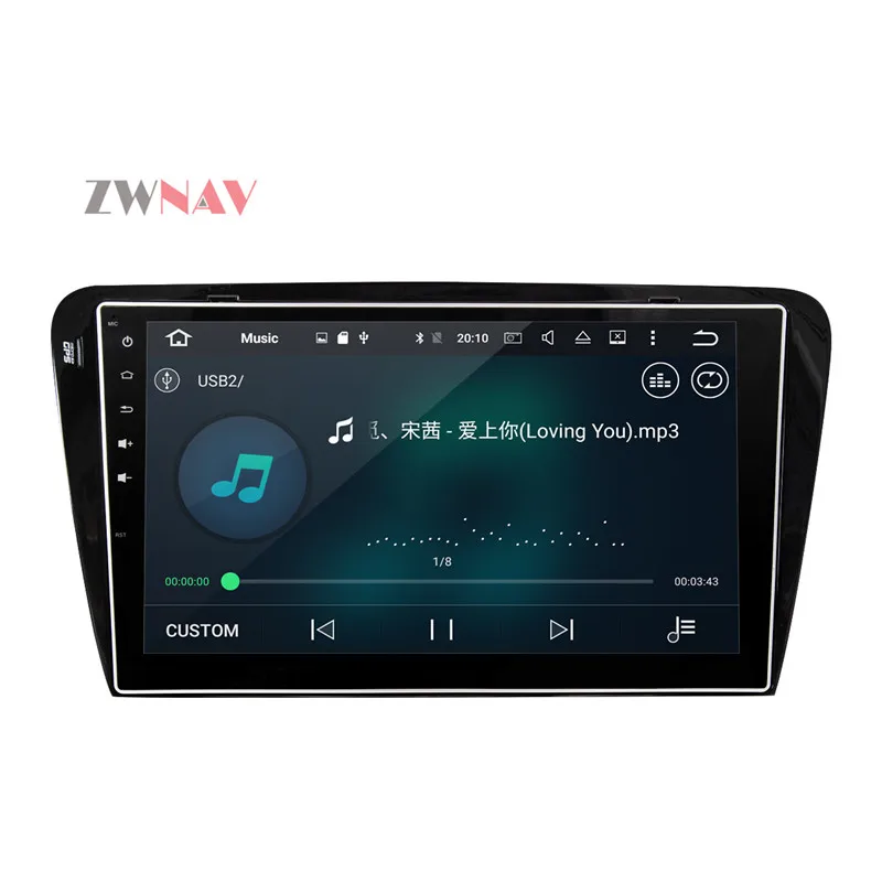 Perfect Android 8.0 8 Core Car GPS Navigation Auto Radio DVD Player Head Unit For Skoda Octavia 2014 2015 2016 2017 ISP Screen 7