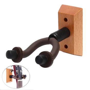 

Guitar Stand Hanger 1pc Black Hook Holder Wall Mount Stand Rack Bracket Display Fits most Guitar Bass +2pc Screws+2pc dowels