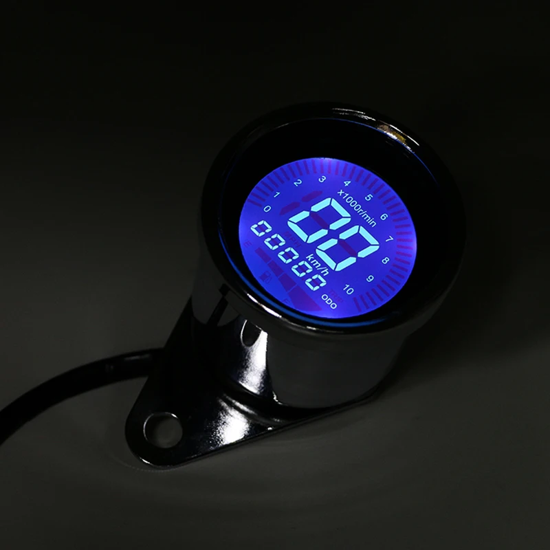 Nuoxintr Motorcycle Tachometer LED LCD Speedometer Fuel Gauge Assembly Universal For Harley Honda Yamaha Kawasaki Suzuki BMW KTM