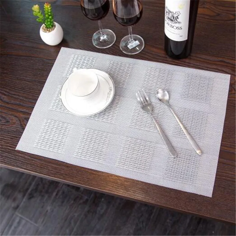

2019 New PVC Mat Non-Slip Placemats For Kitchen Table Napkins Table Decor Pads Bowl Restaurant Coasters Napkins On The Table