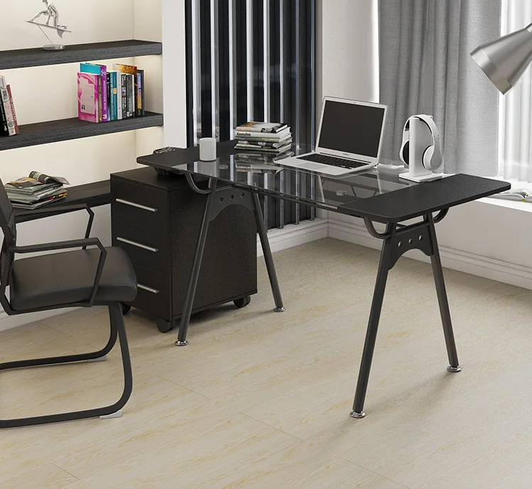 Desktop Computer Desk A Single Desk Toughened Glass Desk In