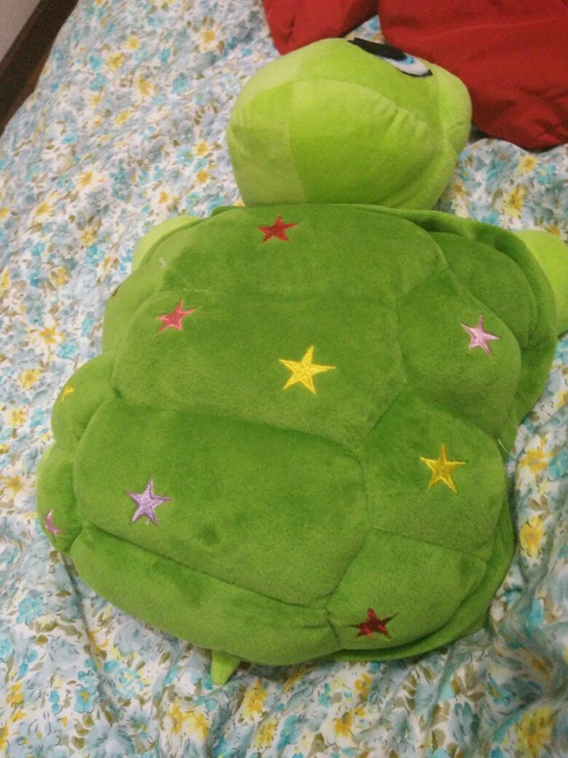 Dorimytrader Cuddly Soft Animal Tortoise Plush Toy Big Stuffed Cartoon Turtle Doll Animals Pillow for Kids Gift 26inch 65cm 4 Colors DY61982 (12)