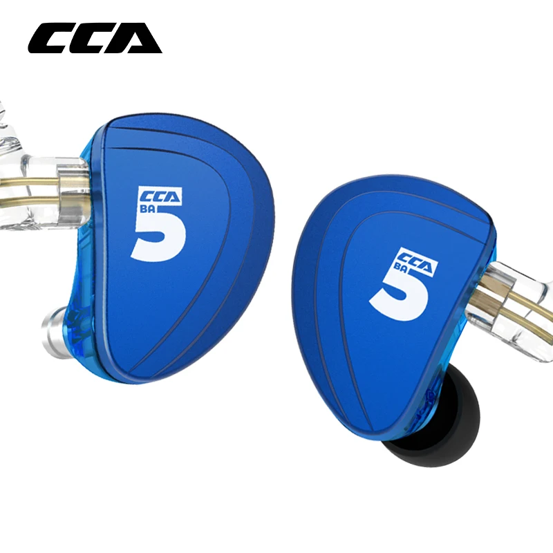 

CCA A10 5BA Drive Units In Ear Earphone 5 Balanced Armature HIFI Headset With Detachable 2PIN Cable CCA C16 KZ AS10 AS06 AS16