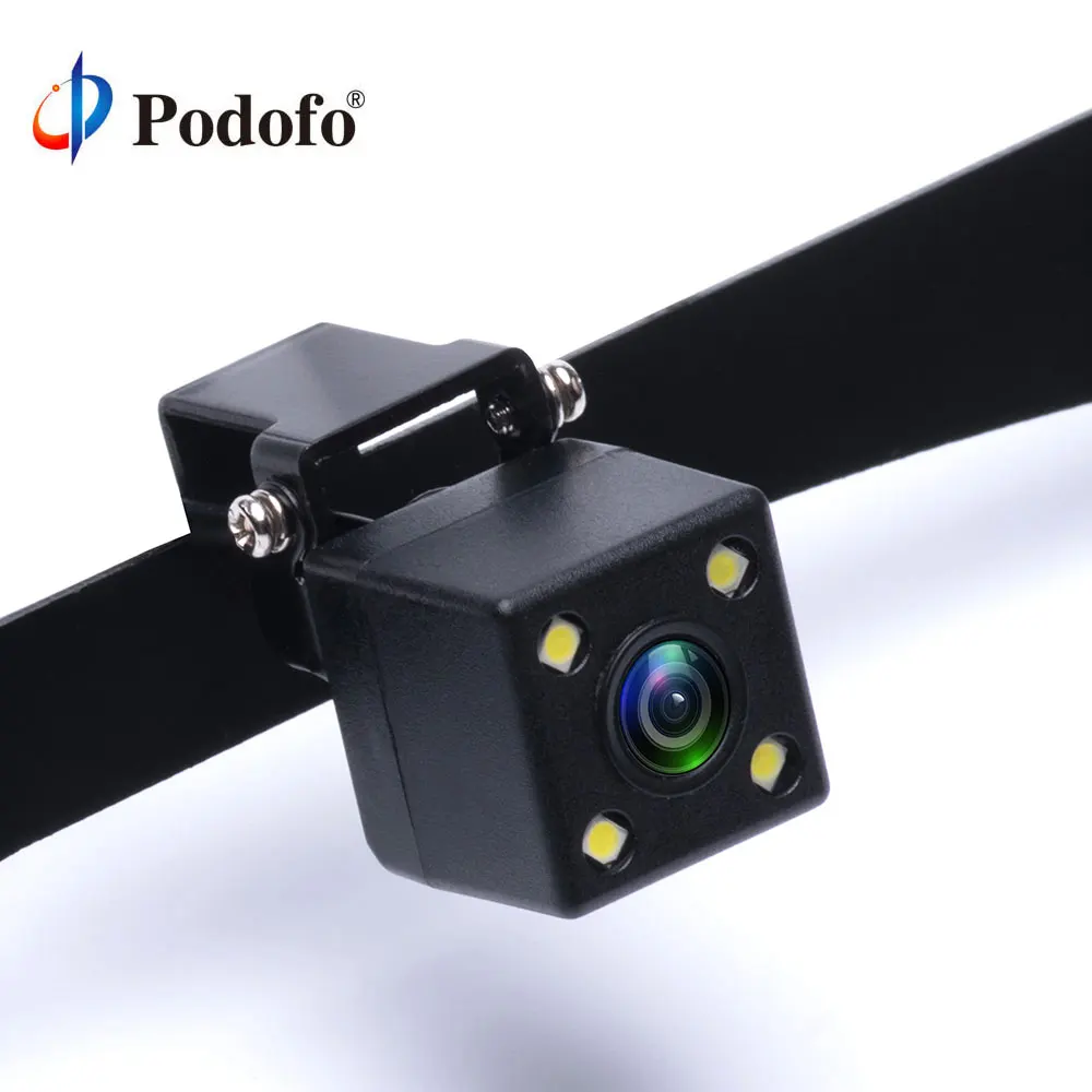 

Podofo Universal Waterproof Car Rear View Camera Backup Reversing Camera License Plate Camera Night Vision with Parking Line
