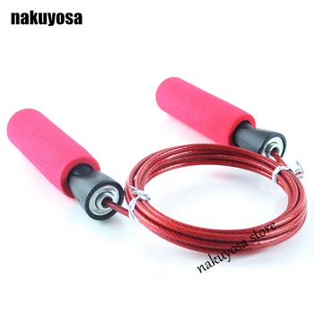 

sponge handle Crossfit Replaceable Wire Cable Speed Jump Ropes Skipping Rope random color ship high quality