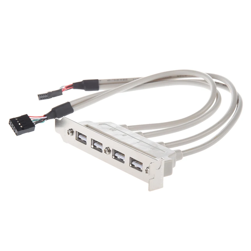 

MainBoard 4 Port USB 2.0 to 9 Pin Header Bracket Extension Cable
