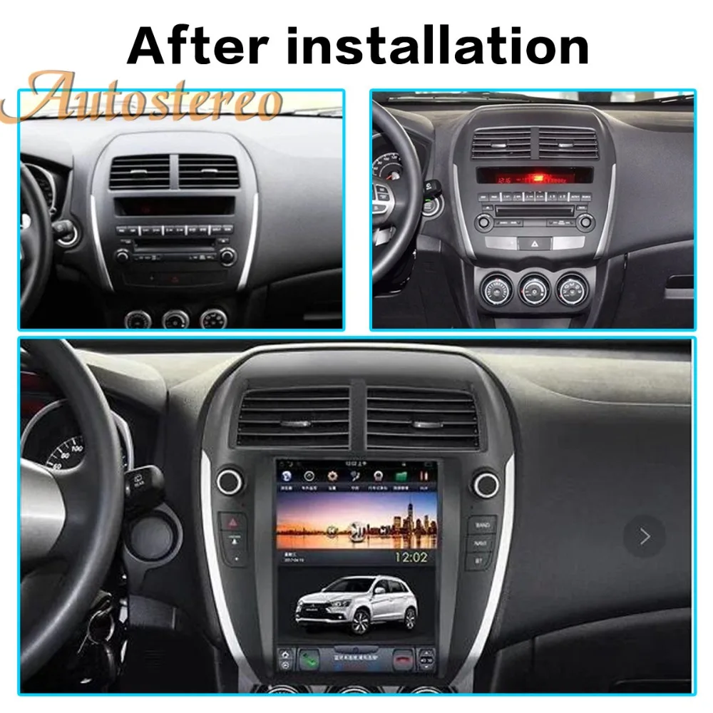 Top Android Tesla style Car Multimedia GPS navigation for MITSUBISHI ASX RVR Outlander Sport 2010-2014 radio tape recorder No DVD 5