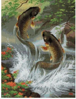 

Fish picture Diamond embroidery Diy Diamond painting 3d Cross stitch square drill Diamond mosaic Paste Crafts Needlework CQ511