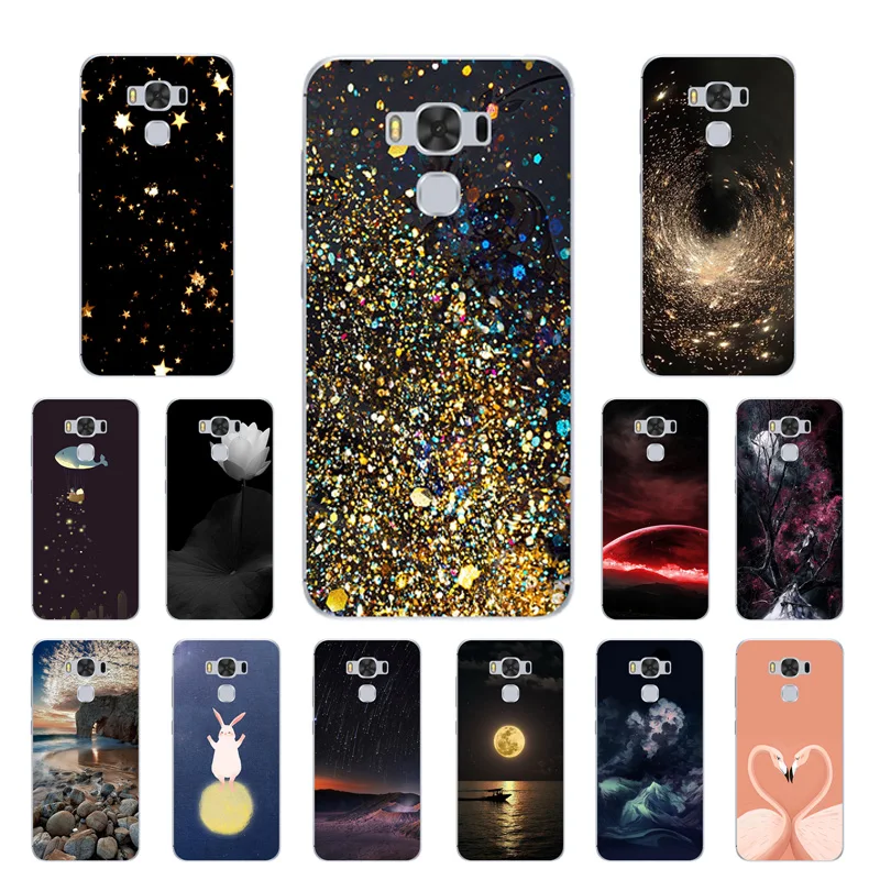 

Case for ASUS Zenfone 3 Max ZC553KL Cover Golden Printing Soft Silicone Bags for ASUS ZC553KL Fundas zc553kl Phone Cases