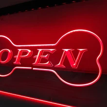 LB130-Открытый Собака Кости Pet светодиодный неоновый свет вывеска домашний декор ремесла