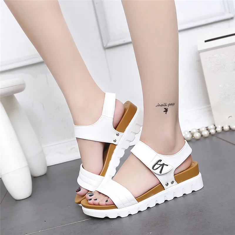 Aliexpress.com : Buy Summer Sandals Women Aged Flat Fashion Sandals ...