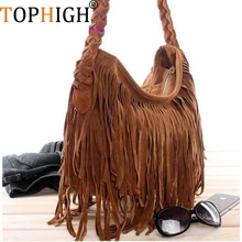 Горячая Распродажа, замшевые сумки через плечо с бахромой, женская модная сумка, 4 цвета, женские сумки-мессенджеры, Q57
