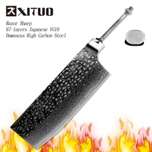 XITUO sharp blanks VG10 Damascus steel high carbon stainless steel blade chef knife DIY handmade materials tools kitchen hot CN 1piece damascus steel knife blanks gift collection straight knife tea knife blanks tea tools needle