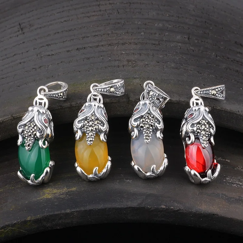 

2019 Asg Cluci Cage Pendants Choker Necklace S925 Silver-inlaid Pomegranate Red, Yellow, And For Money, Mink Female Pendant