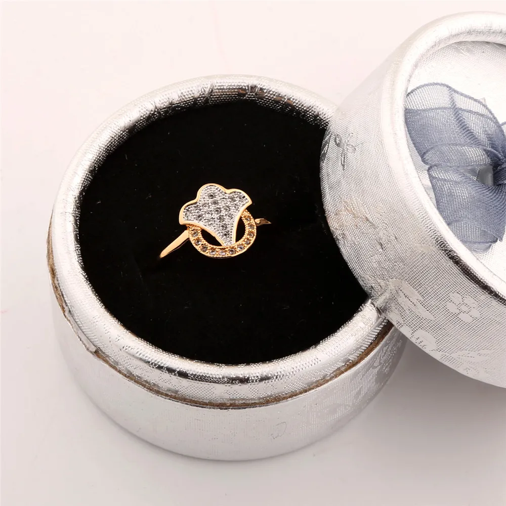 Женское кольцо MOLIAM золотистое с фианитом для помолвки и вечеринки MLR280|finger ring|fashion
