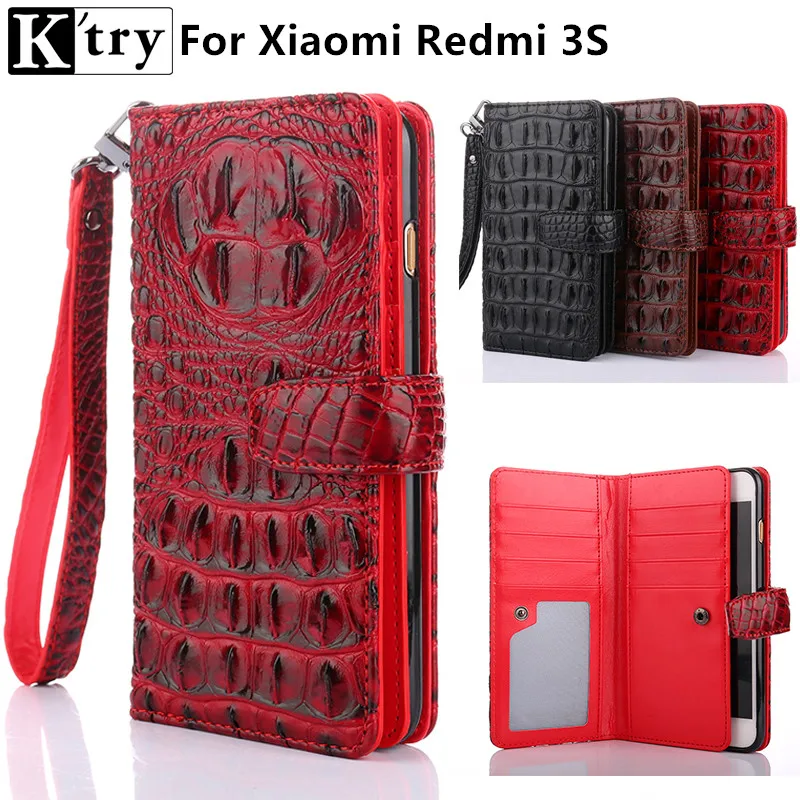 

K'try for Xiaomi Redmi 3s Case Cover 3 pro Luxury Leather +Soft Silicone Wallet Flip Cover For Xiaomi Redmi 3s 3 pro Fundas