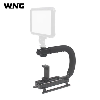 

U-Grip Hot Shoe Mount Video Stabilizing Handle Grip Rig for iPhone 8 X Gopro DSLR Camera