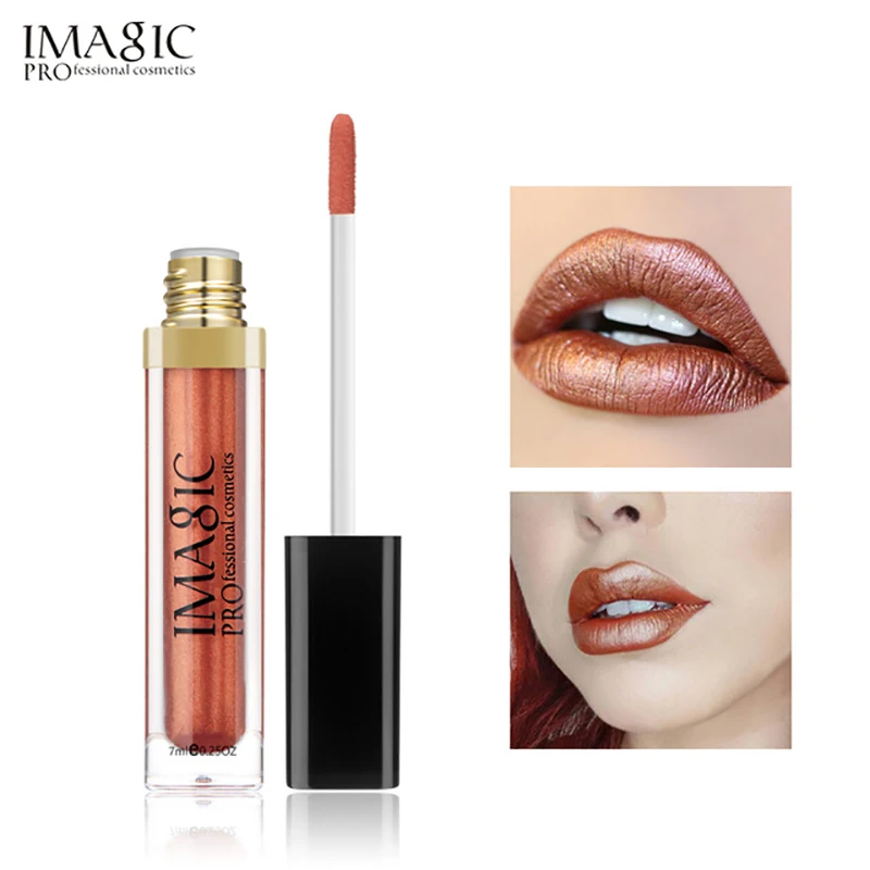 

Matte Metallic Lipstick Waterproof Makeup Metal Lip Gloss Liquid Lip Stick Long Lasting Lipgloss Sexy Cosmetics Velet Lipstick