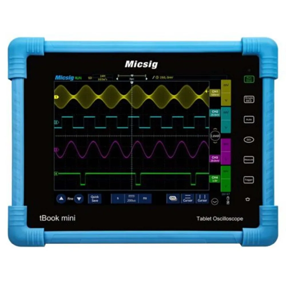 Micsig Digital Tablet Oscilloscope 100MHz 2CH 4CH handheld oscilloscope