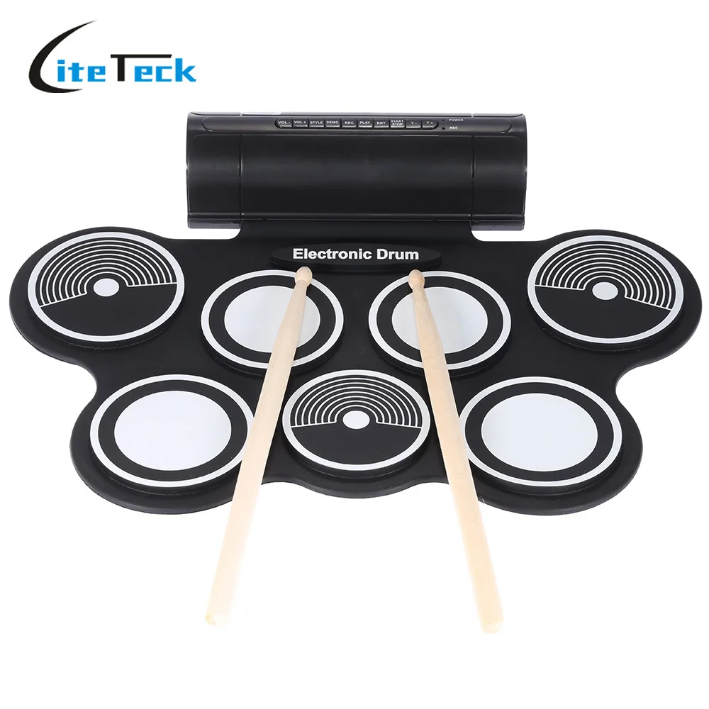 High Quality Silicone Electronic Drum Pad Kit Portable Digital USB Roll