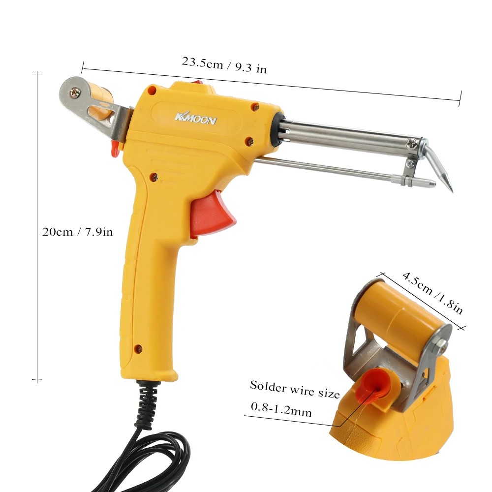 KKMOON 220 в 60 Вт ЕС автоматический отправить оловянный пистолет Электрический паяльник паяльная станция демонтажный насос сварочный инструмент паяльная проволока
