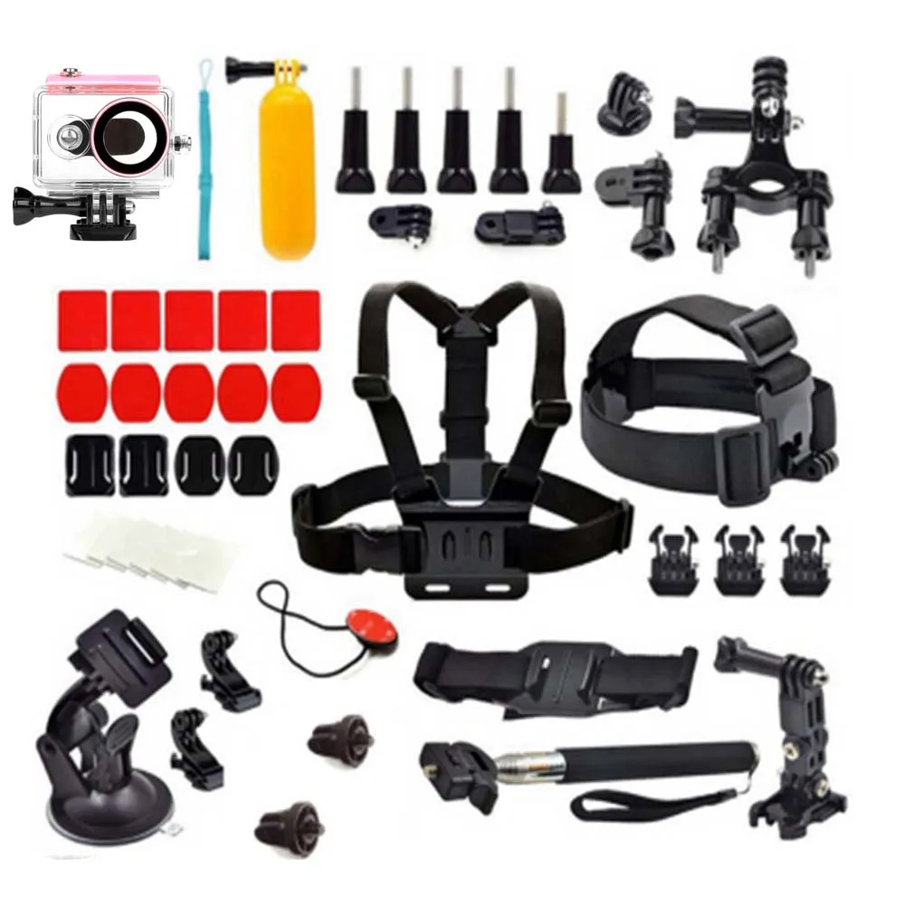 

SHOOT for Xiaomi Yi Accessories Set Chest Head Strap Monopod Suction Cup Float Grip Waterproof Case for Yi 1080P Action Camera