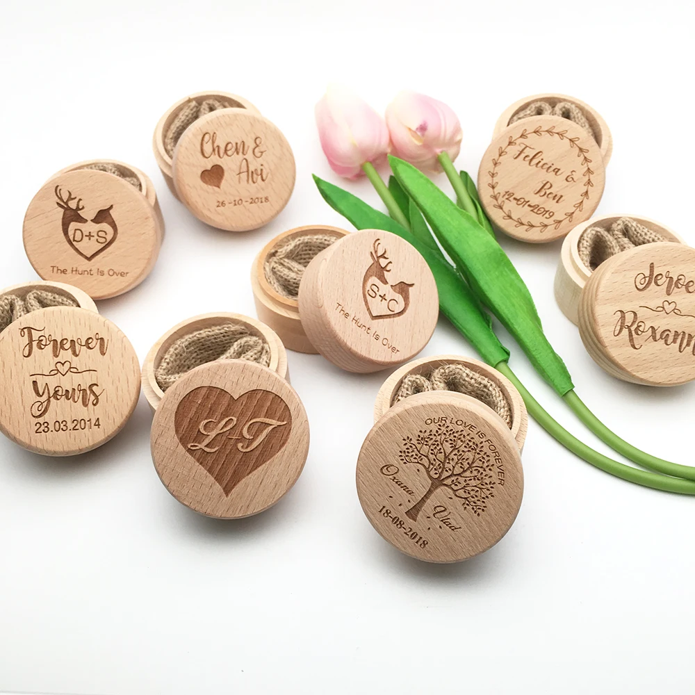 Buy Wedding Ring Box Custom Name Handmade Letter
