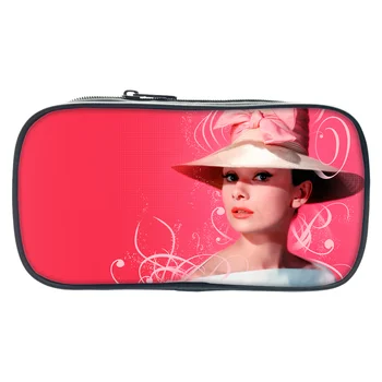 

2020 Audrey Hepburn Pencil Pouch Women Girls Make Up Cases Pen Bags Travel Mini Bag For Girls Casual Wallets For Children School