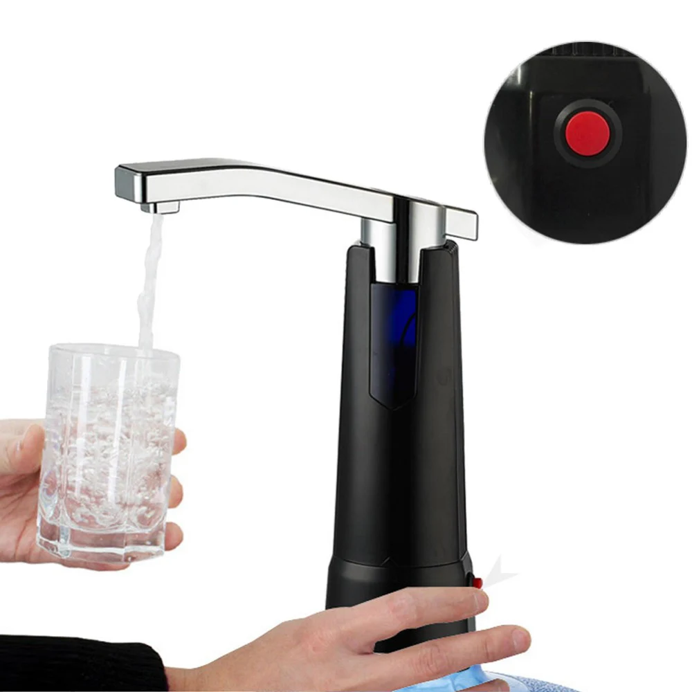 Electric Water Bottle Pump Dispenser Faucet Rechargeable Drinking Purified Water Bottles Suction Unit Dispenser Kitchen Tools