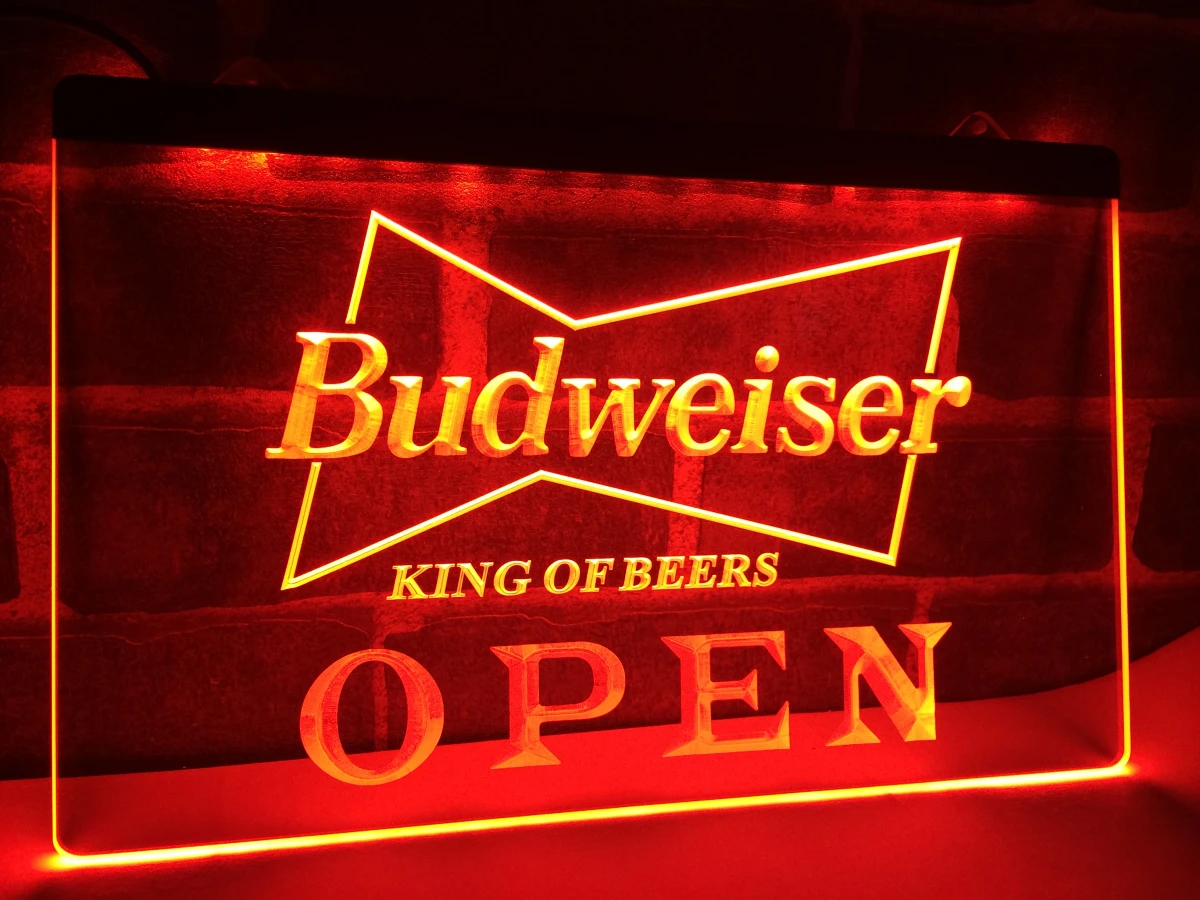 Antiques OPEN Bar Beer Pub LED Neon Light Sign home decor crafts