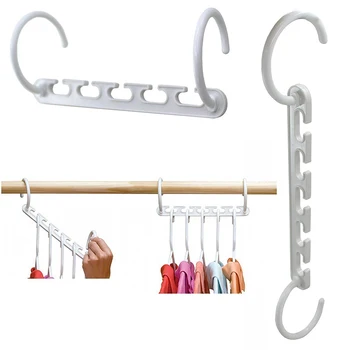 

1 pc Space Saving Plastic Hanger winter coat hat Clothes Hanger Hook Magic Clothes Hanger With Hook Closet Organizer