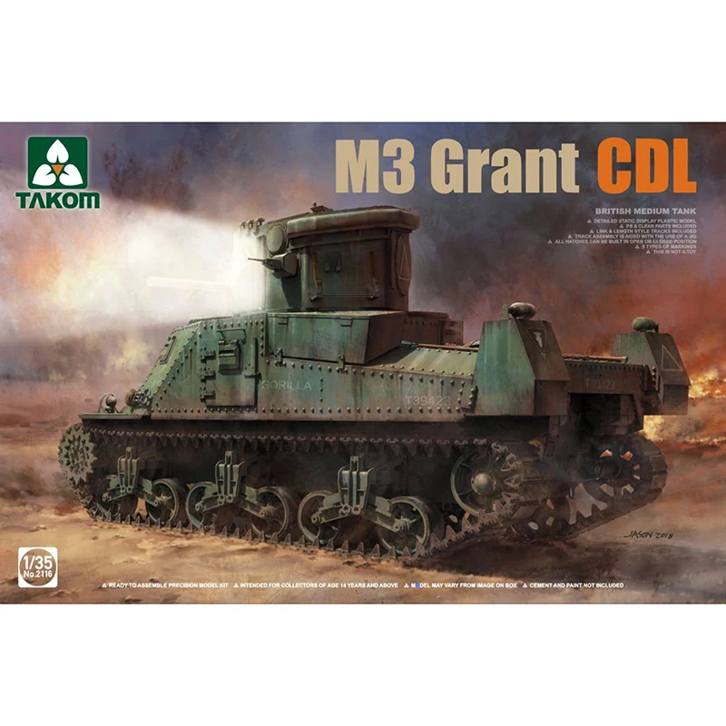 

1/35 TAKOM 2116 British medium tank M3 Grant CDL model hobby