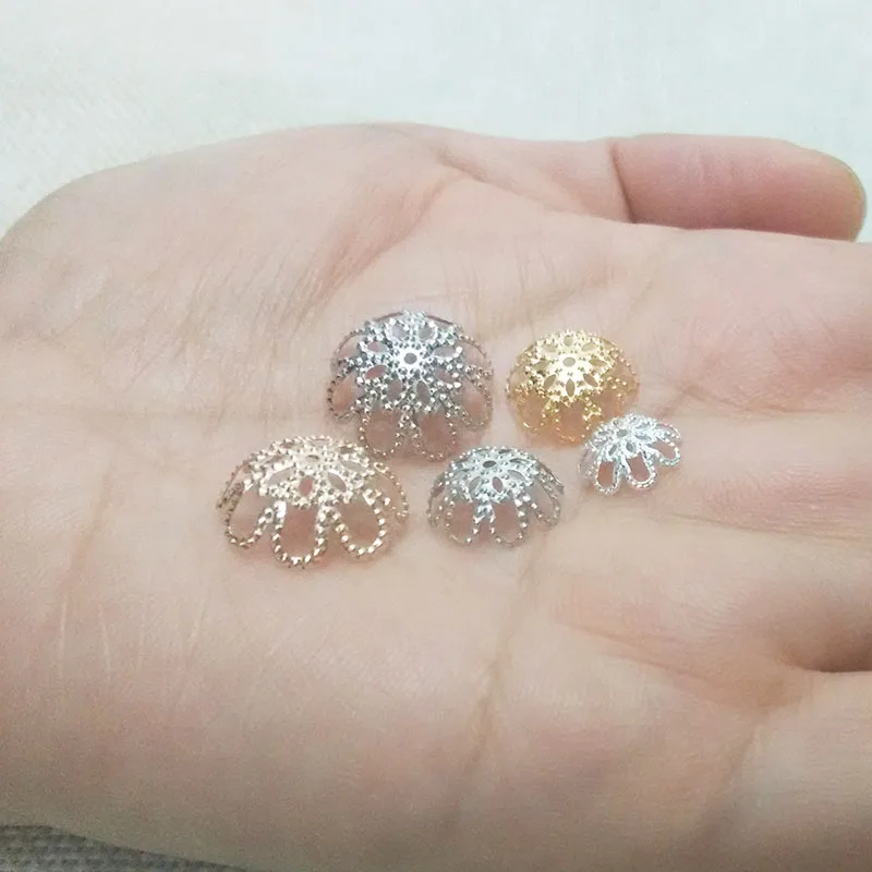 

beads end caps tip buckles earrings findings tassels flower charms choker necklace filligree bell cap spacer Textured fasteners