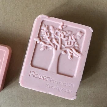 

4 Cavity Tree pattern rectangle handmade soap mold Chocolate Fondant cake mould Baking mold DIY tools